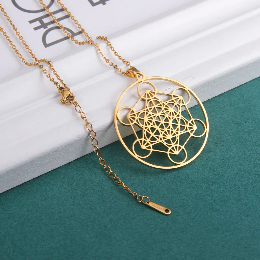 The "Metatron's Shield" Talisman – Premium Stainless Steel Sacred Geometry Necklace