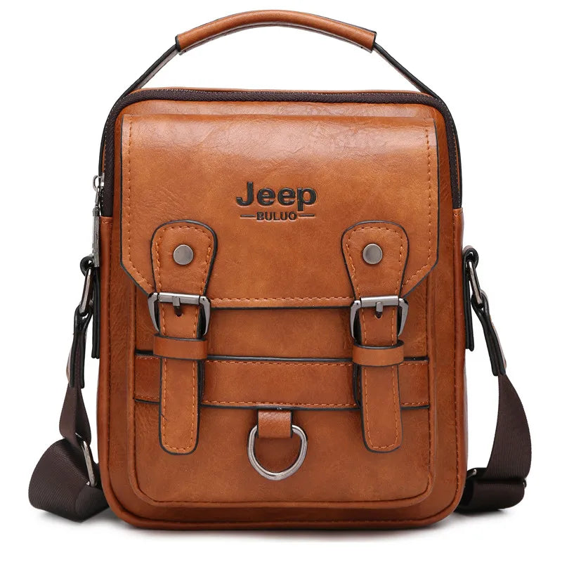 Multi-Function Leather Business Messenger Bag