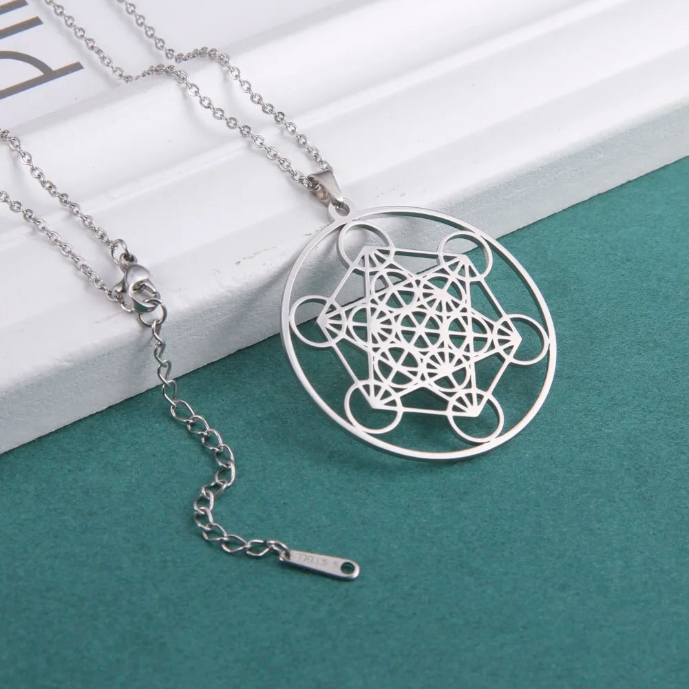 The "Metatron's Shield" Talisman – Premium Stainless Steel Sacred Geometry Necklace