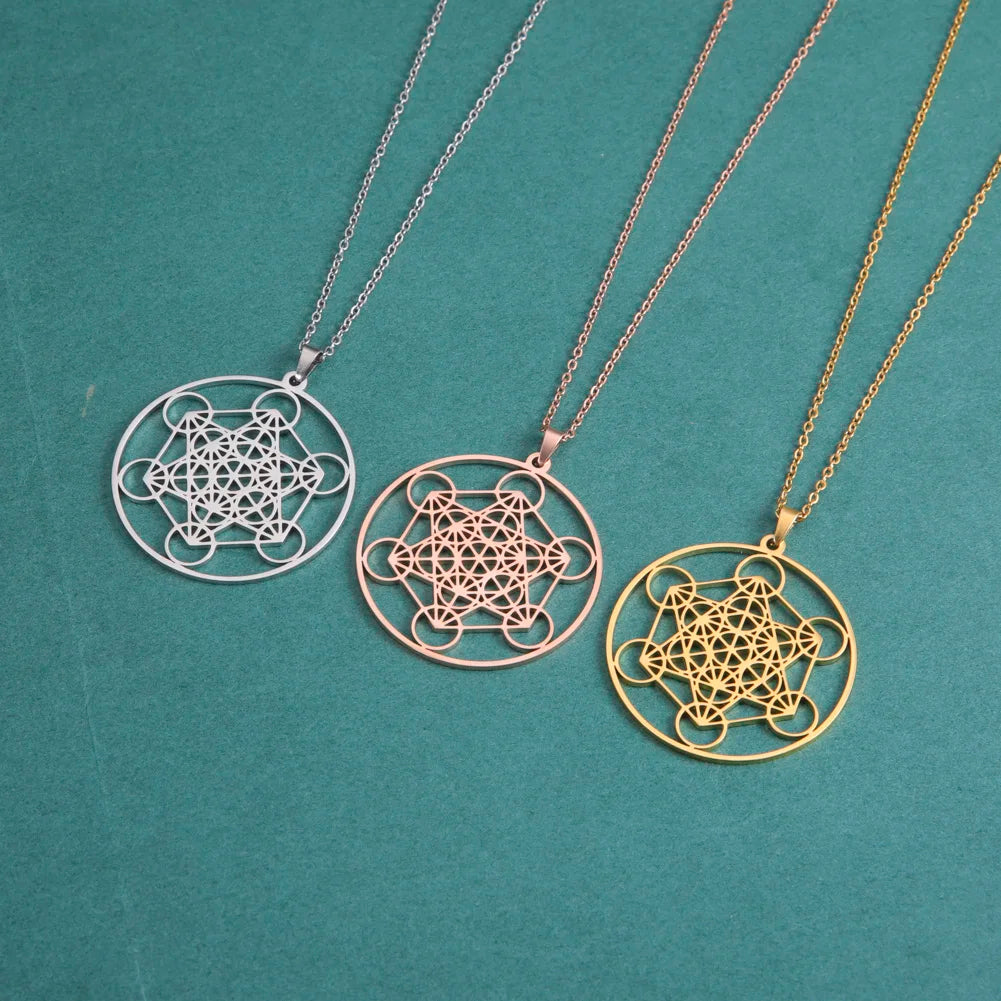 The "Metatron's Shield" Talisman – Premium Stainless Steel Sacred Geometry Necklace