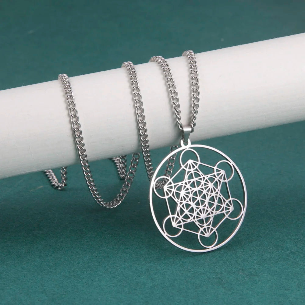 The "Metatron's Shield" Talisman – Premium Stainless Steel Sacred Geometry Necklace