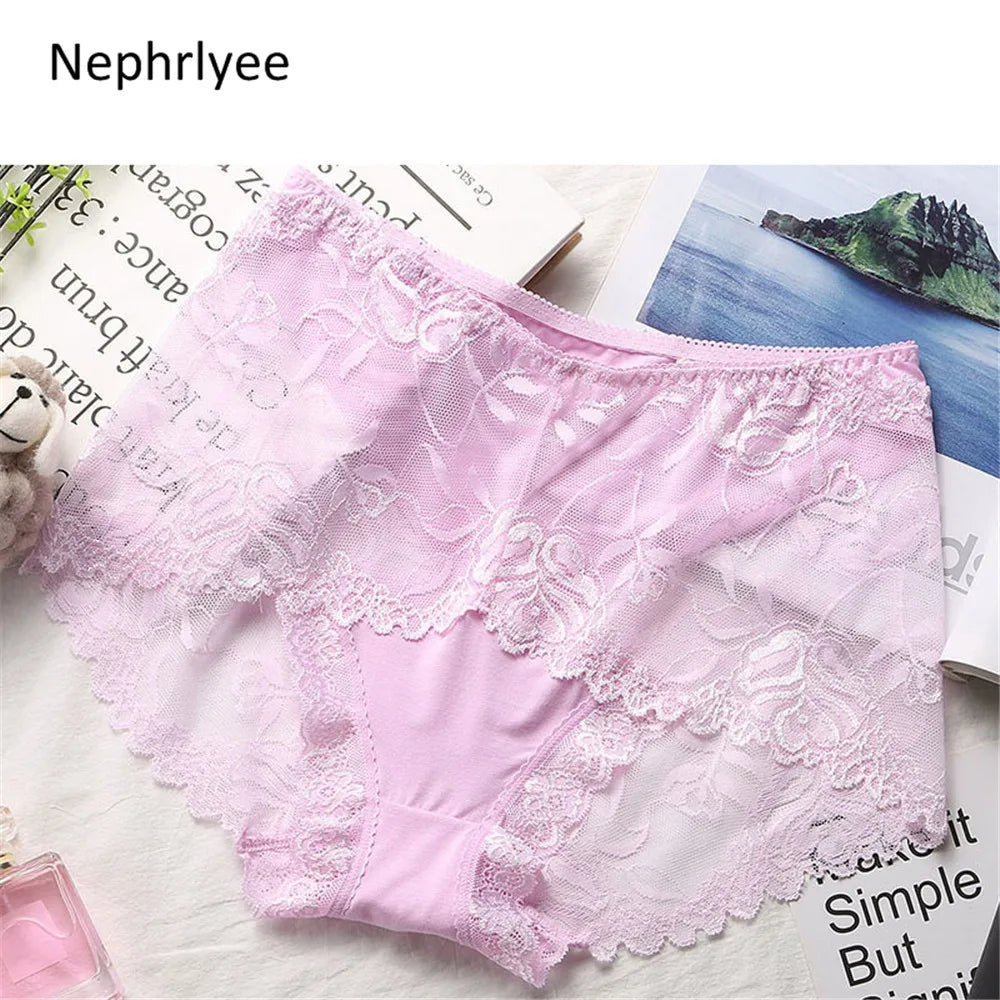 Low-Waist Protective Lace Menstrual Panties