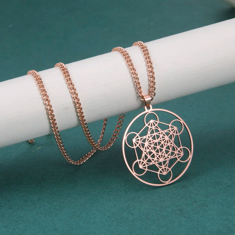 The "Metatron's Shield" Talisman – Premium Stainless Steel Sacred Geometry Necklace