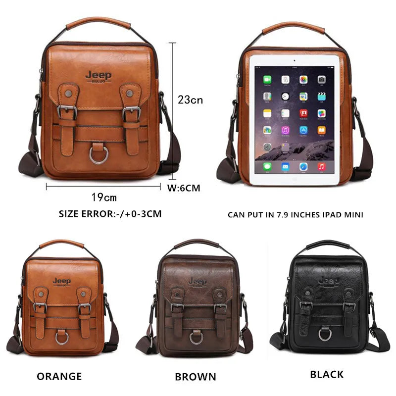 Multi-Function Leather Business Messenger Bag