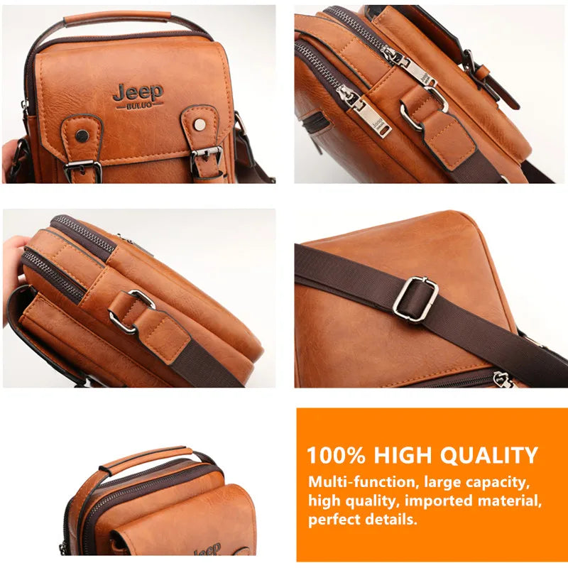 Multi-Function Leather Business Messenger Bag