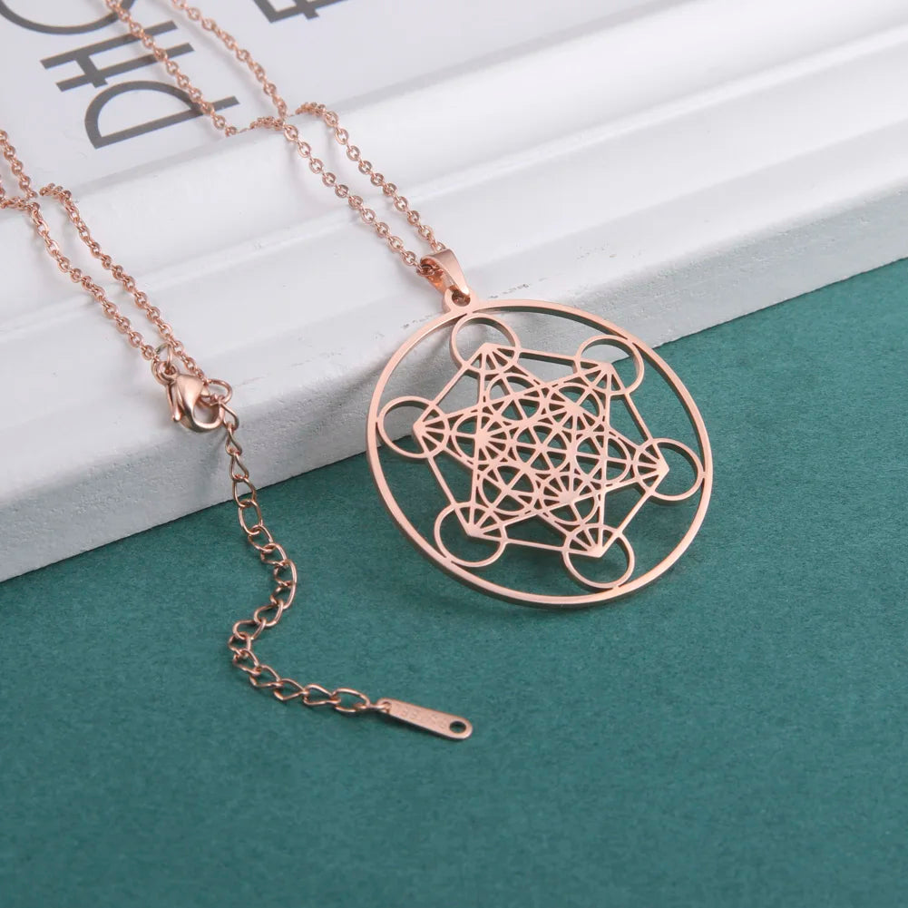 The "Metatron's Shield" Talisman – Premium Stainless Steel Sacred Geometry Necklace