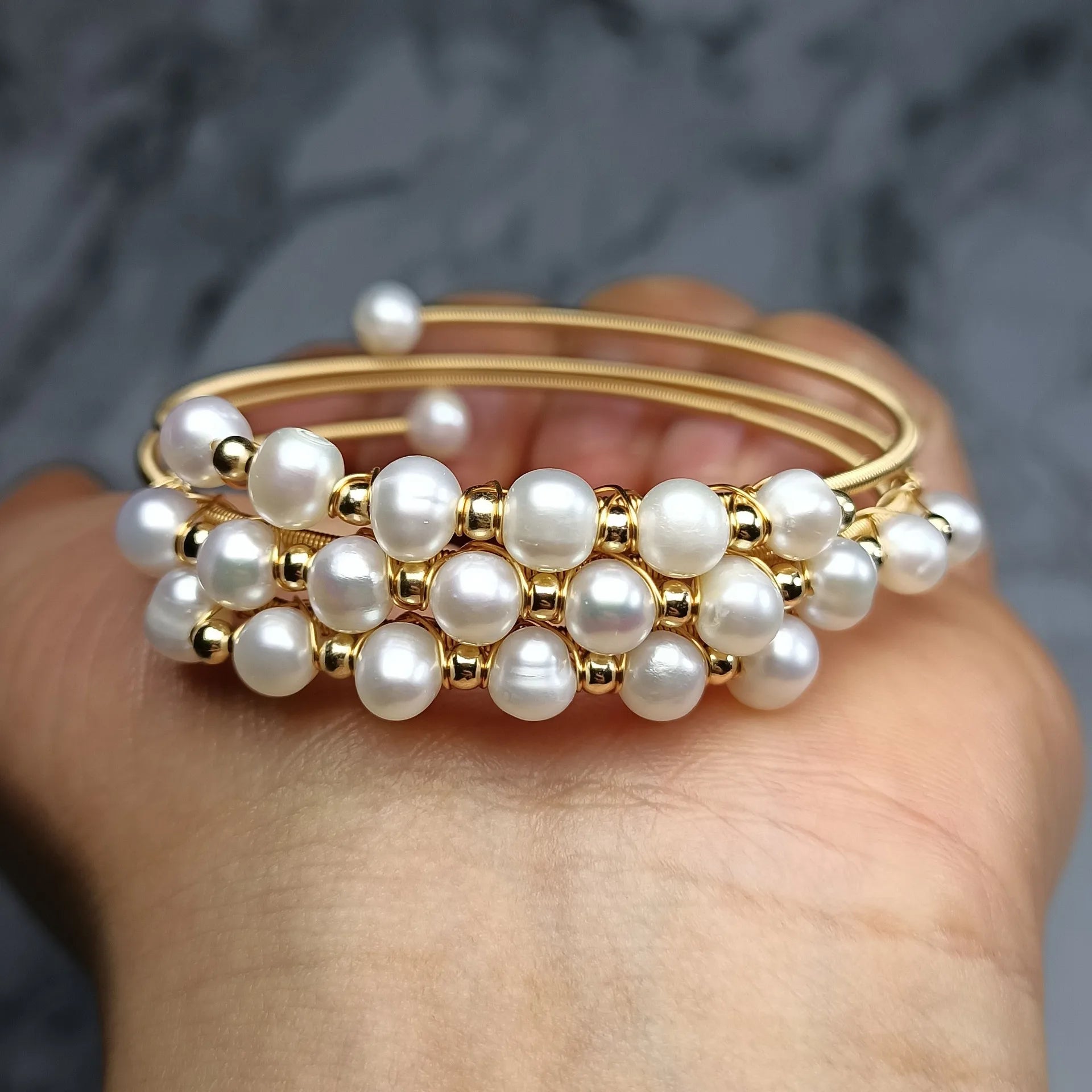 Handmade Multilayer Pearl Wrap Bracelet