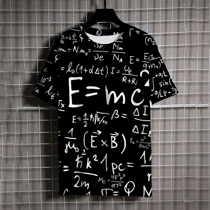 Hypothesis Math Formula Tee – 3D Printed Science Graphic T-Shirt