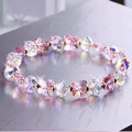 Crystal Butterfly Beaded Stretch Bracelet