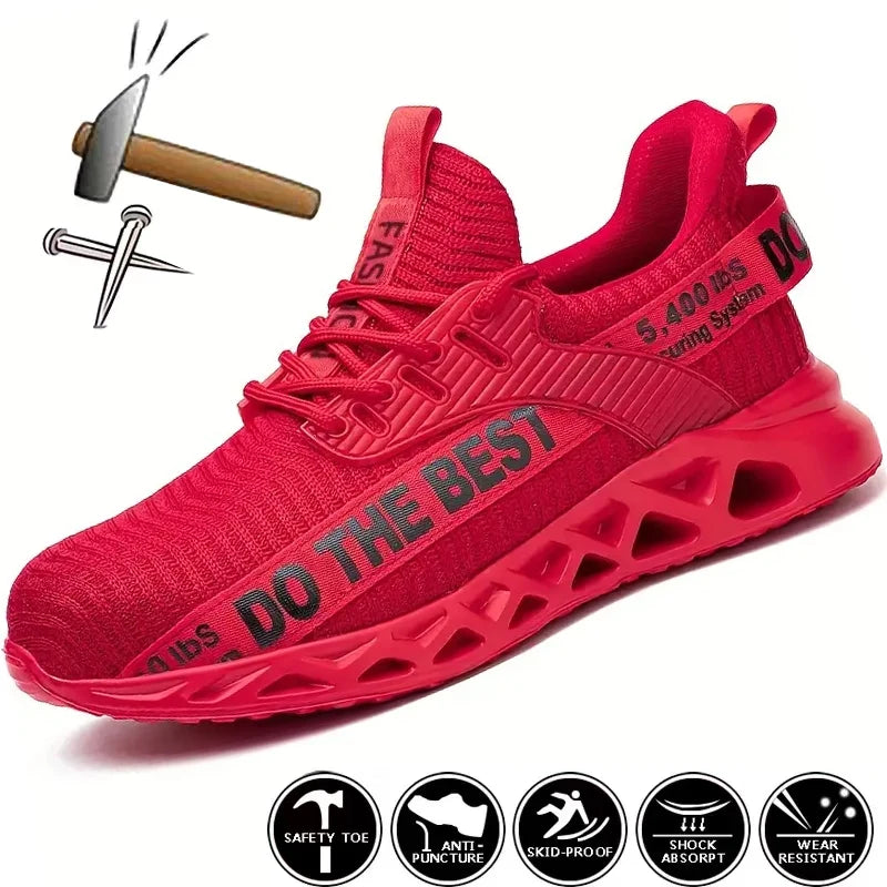 Unisex Lightweight Steel Toe Safety Work Sneakers