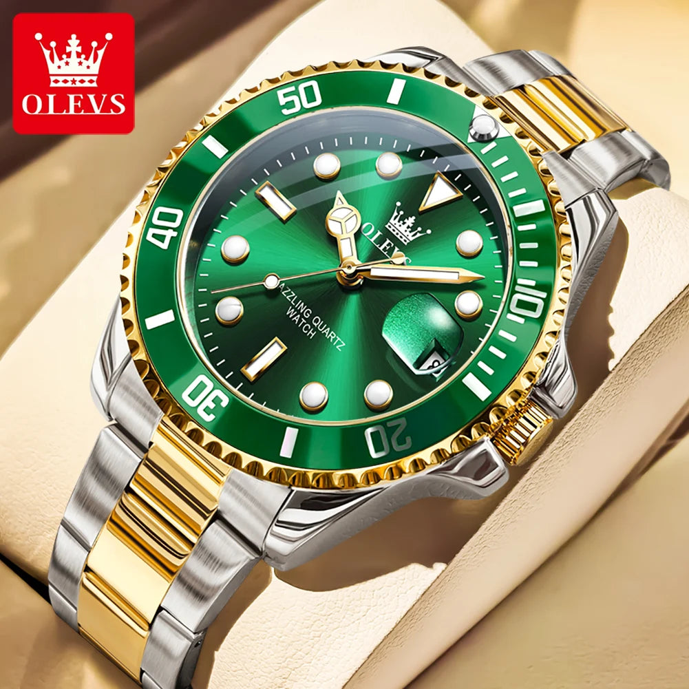 OLEVS Luxury Stainless Steel Quartz Watch