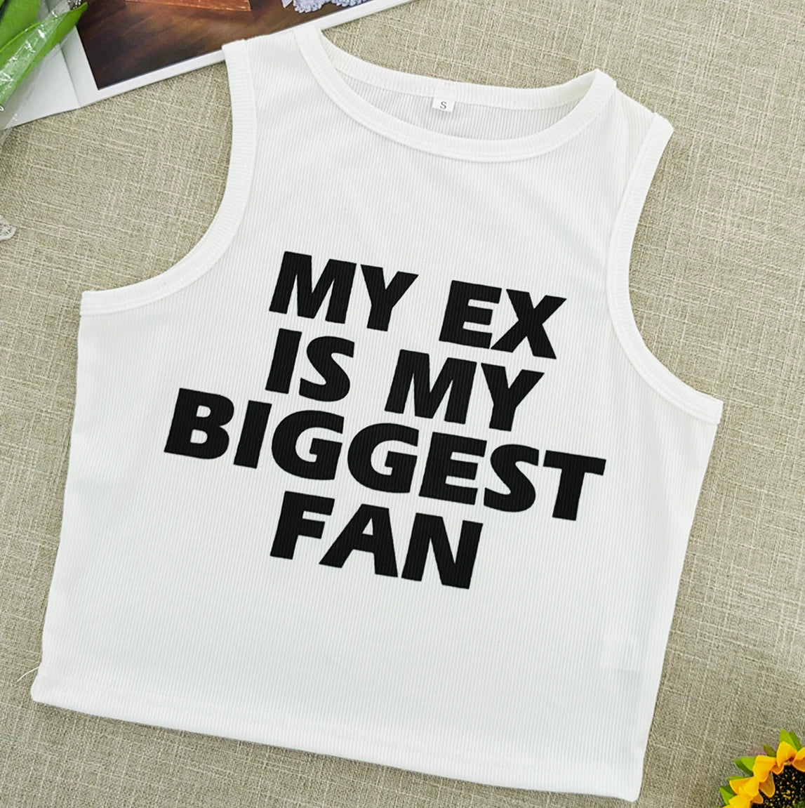 The "Aura Rebel" Y2K Graphic Tank – Grunge Punk Sleeveless Crop Top
