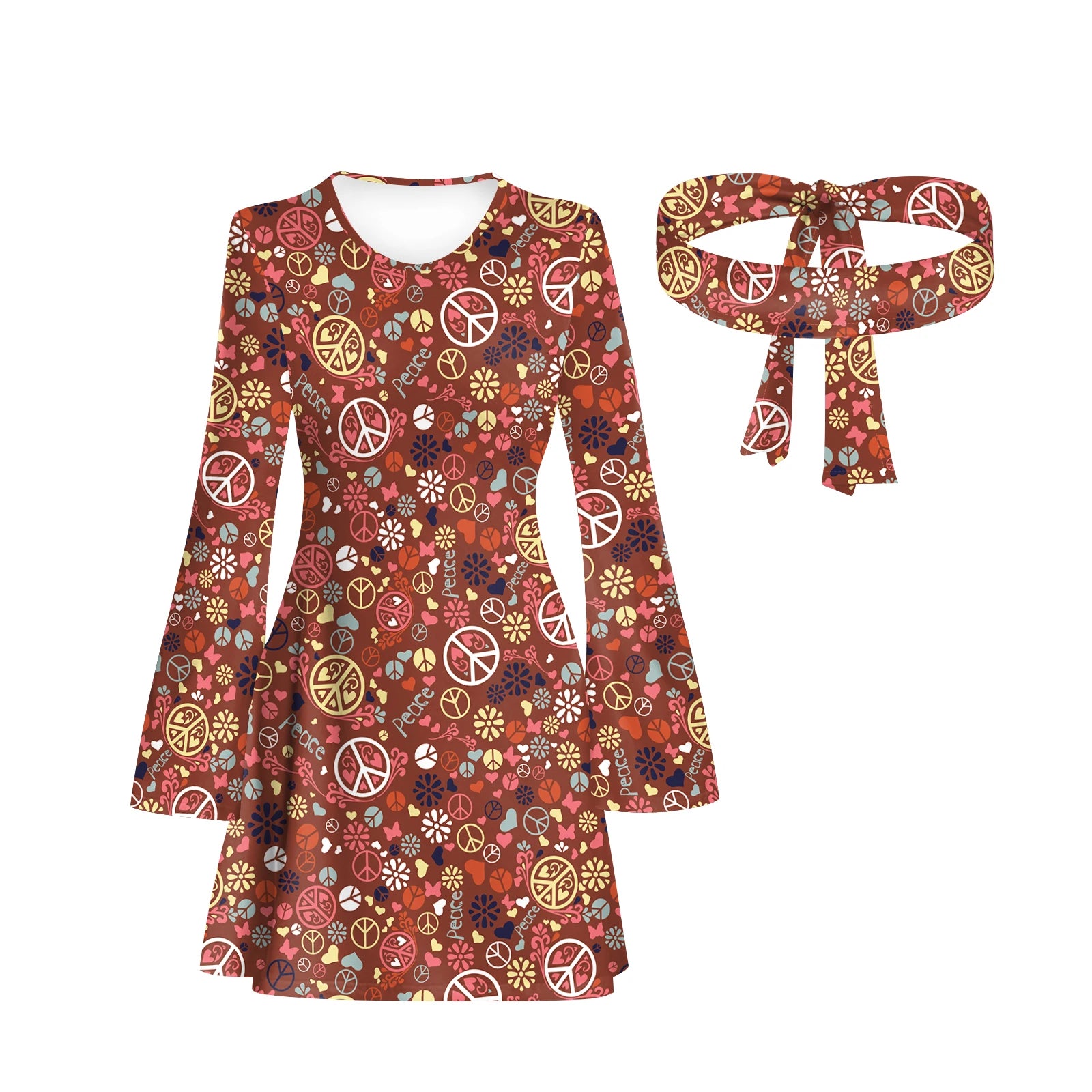 Vintage Bohemian Floral Print Maxi Dress - Retro 70s Inspired Holiday & Casual Wear