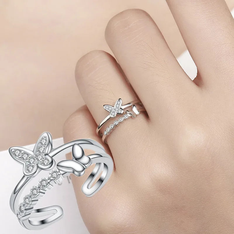 Elegant 925 Silver Plated Engagement Ring with AAA Sparkling Zircon - Minimalist Wedding Jewelry for Women