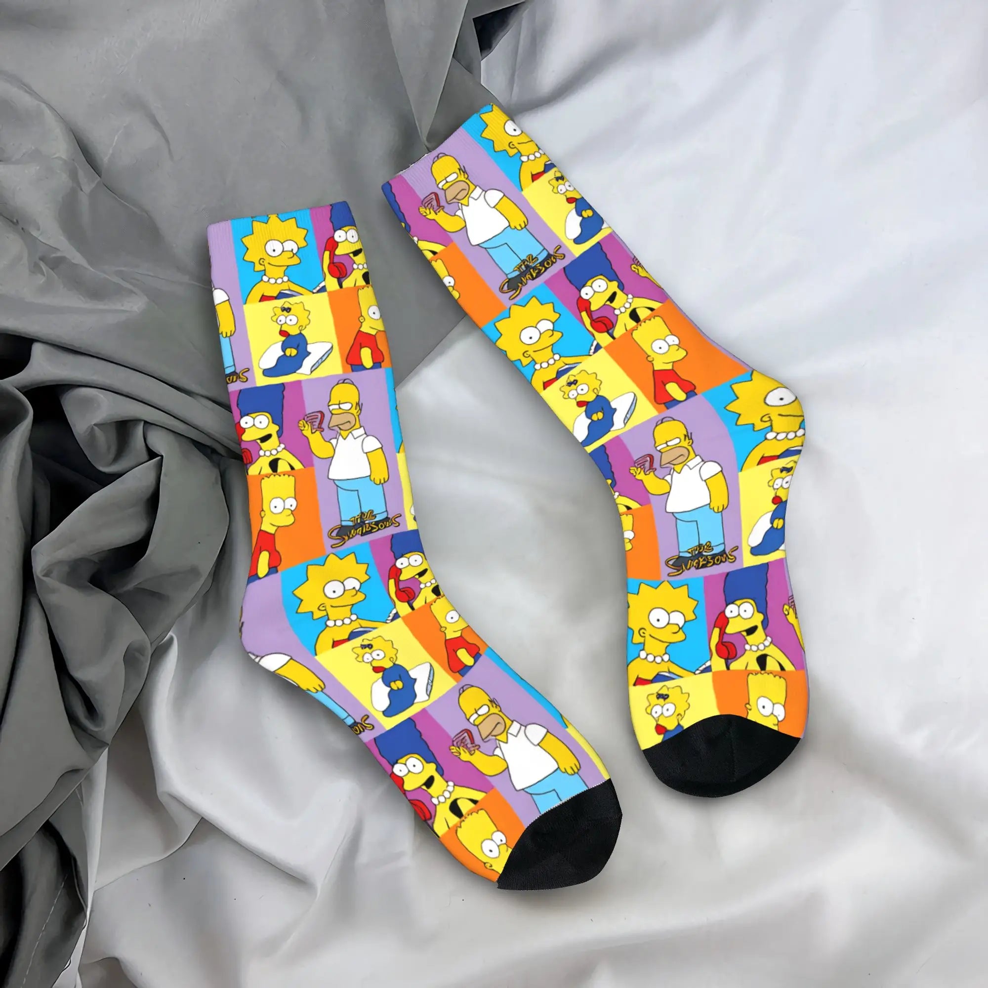 Retro Toon Anti-Slip Winter Socks – Warm Vintage Outdoor Crew Socks