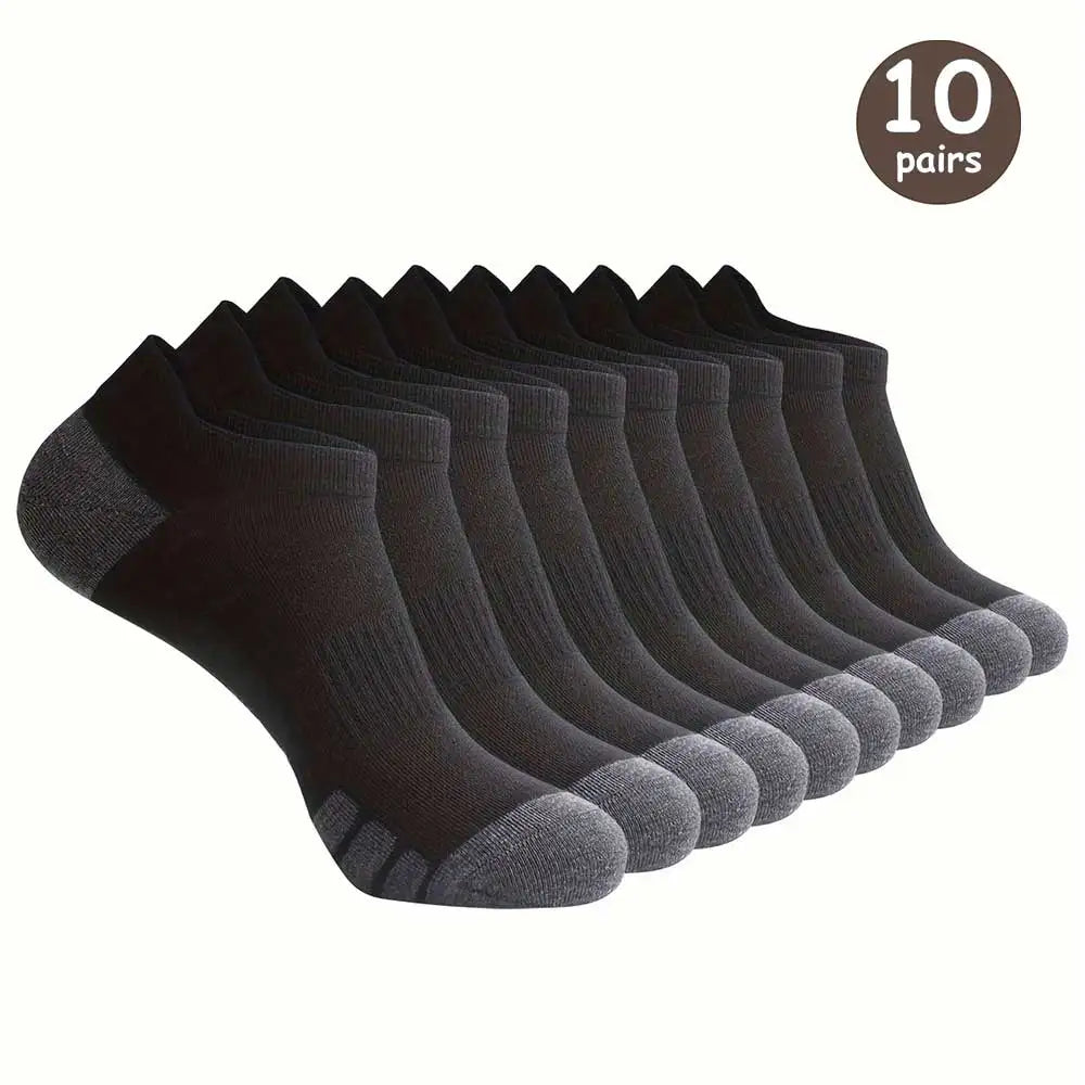 AeroBreath™ Daily Ankle Socks (10-Pack) – Anti-Odor Breathable Low-Cut Socks