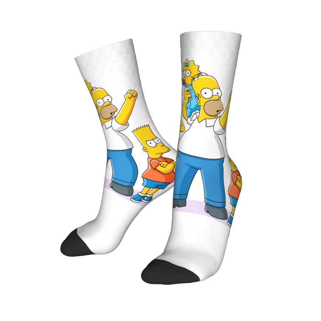 Retro Toon Anti-Slip Winter Socks – Warm Vintage Outdoor Crew Socks