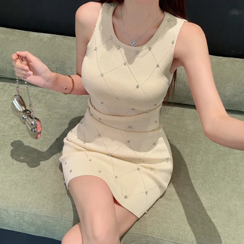 Elegant Ribbed Knit Bodycon Mini Dress