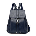 Anti-Theft Large Capacity Women's Leather Backpack - Stylish Travel & School Shoulder Bag