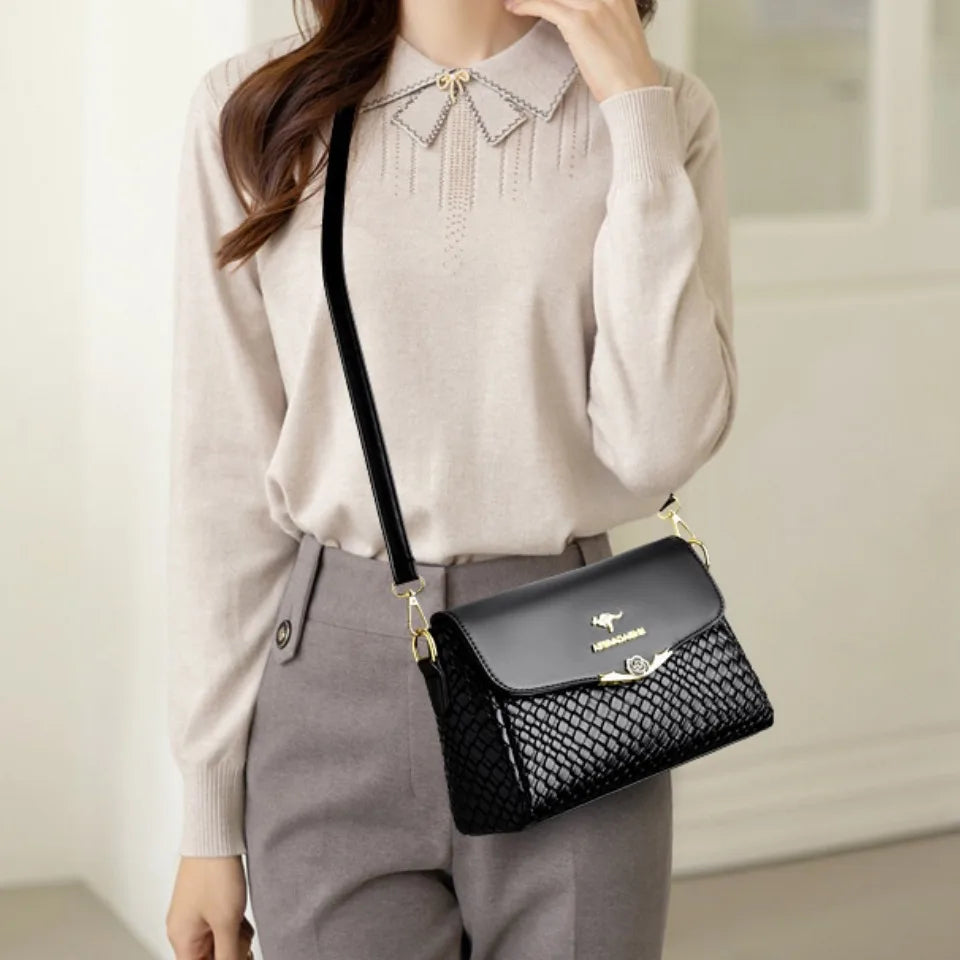 Luxury Woven Shoulder Bag - Elegant Designer Style