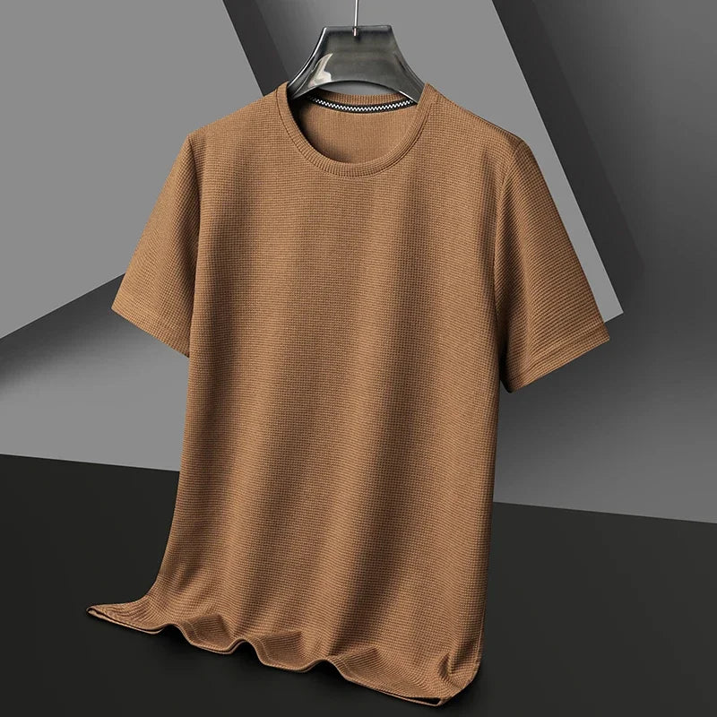 Atlas Premium Waffle Knit T-Shirt – Men's Summer Streetwear Top