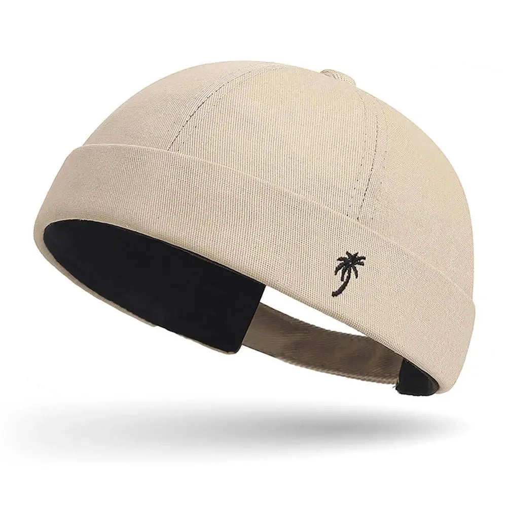 The "Malibu" Brimless Docker Cap – Embroidered Streetwear Landlord Hat