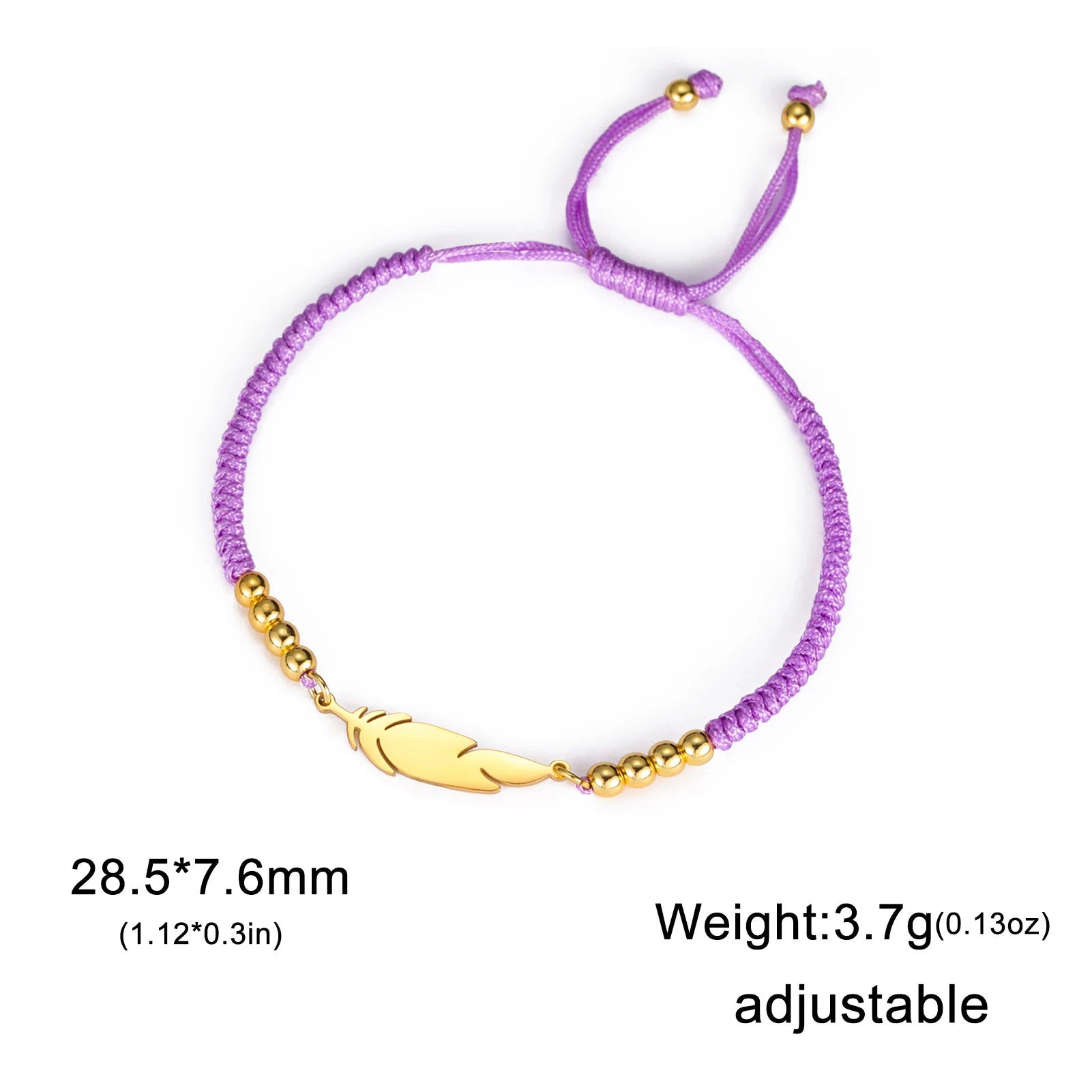 The "AeroFeather" Adjustable Rope Bracelet – Unisex Charm Couple Jewelry