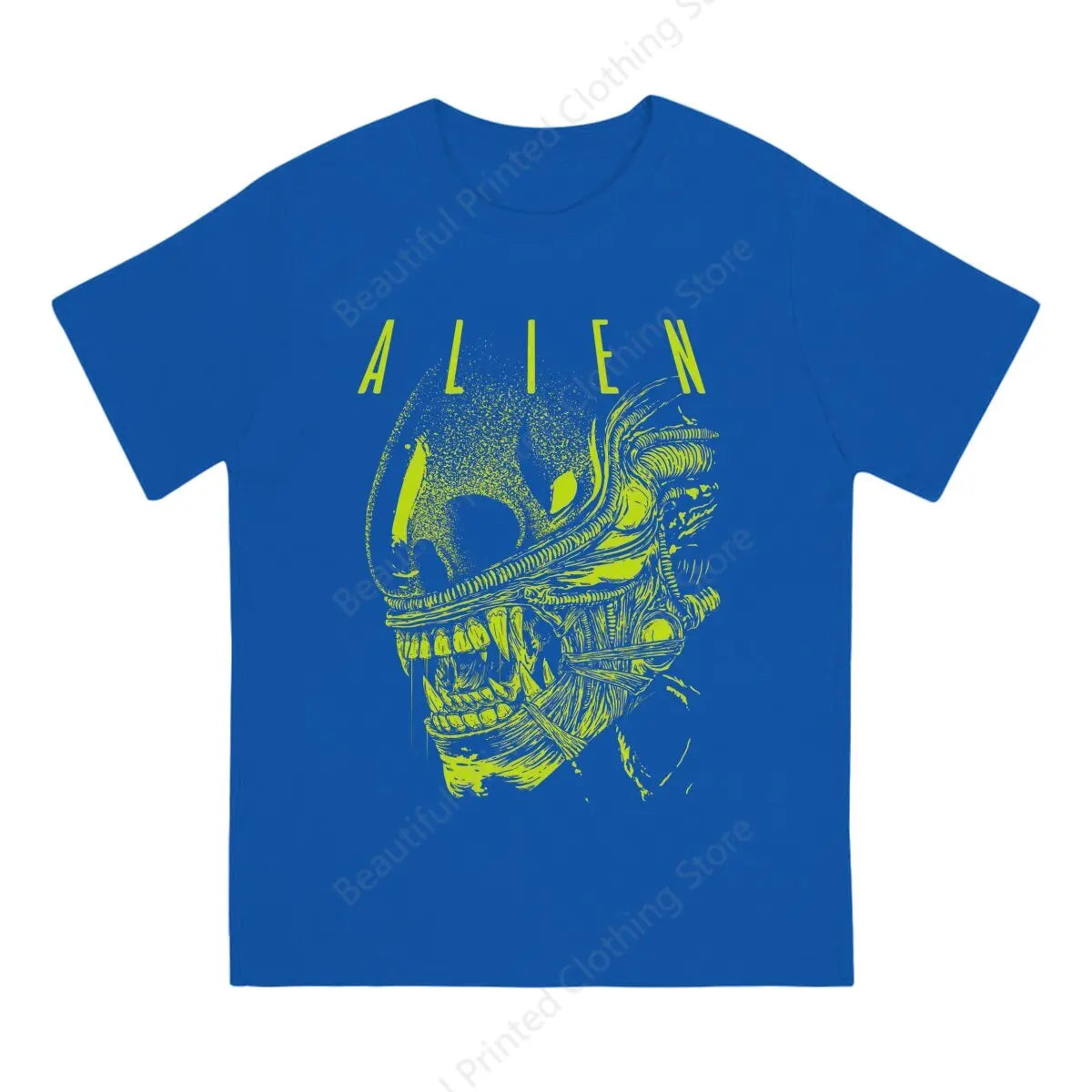 Neon Cyberpunk Alien Graphic Streetwear T-Shirt