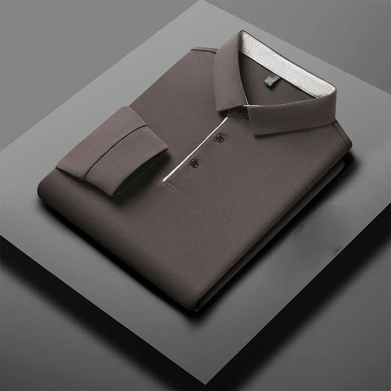 Milano Premium Long-Sleeve Smart-Casual Polo Shirt