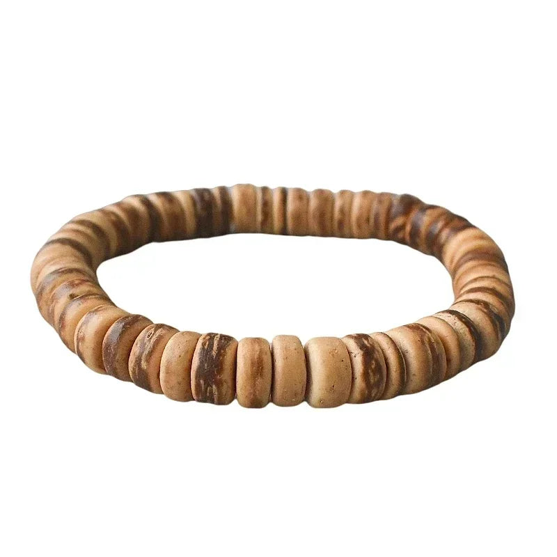 Nirvana Coconut Shell Bead Bracelet – Handmade Tibetan Buddhist Amulet