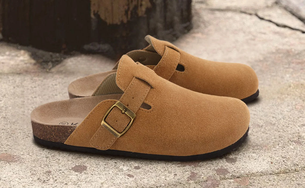 Unisex Premium Suede Cork Clogs with Orthopedic Arch Support