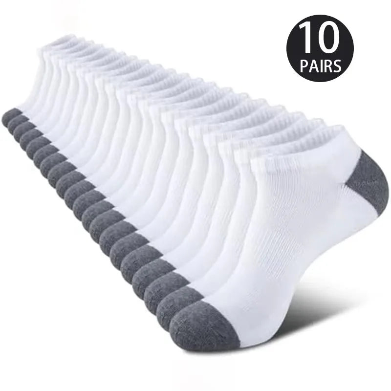 AeroBreath™ Daily Ankle Socks (10-Pack) – Anti-Odor Breathable Low-Cut Socks
