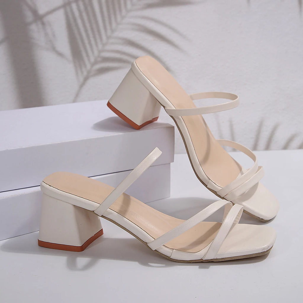 Elegant Summer Peep-Toe Comfortable Block Heel Sandals