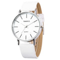 Minimalist Leather Strap Quartz Watch - Unisex