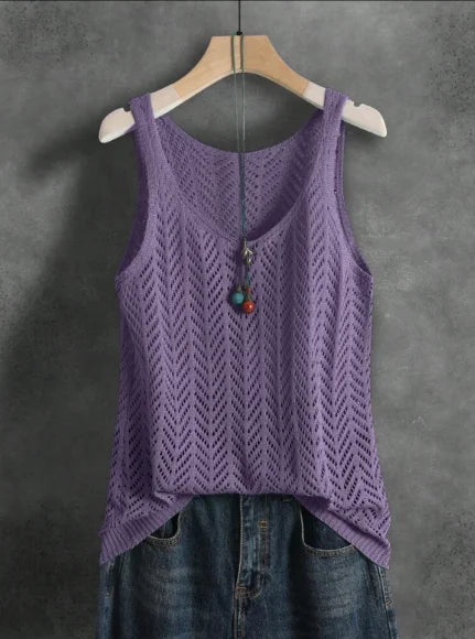 Milano Elegant Knitted Vest – Lightweight Summer Tank Top