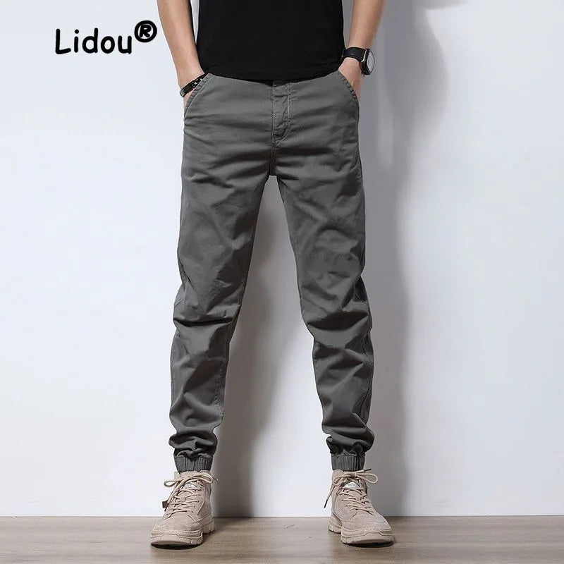 Men's Slim Fit Premium Cotton Cargo Pants