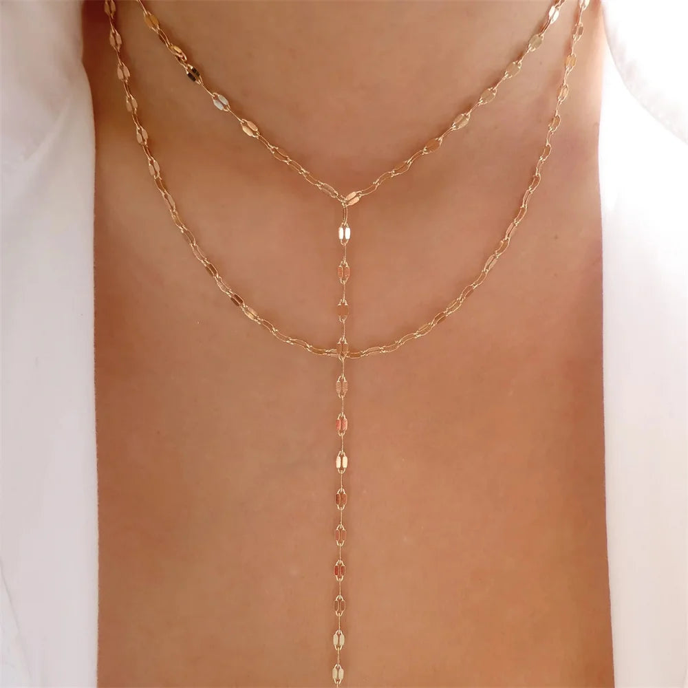 Vintage Elegant Layered Chain Pearl Necklace