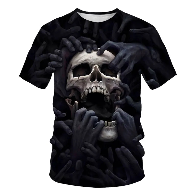 The "AeroGlow Phantom" Oversized Graphic Tee – Hip Hop Horror Skull Streetwear Shirt
