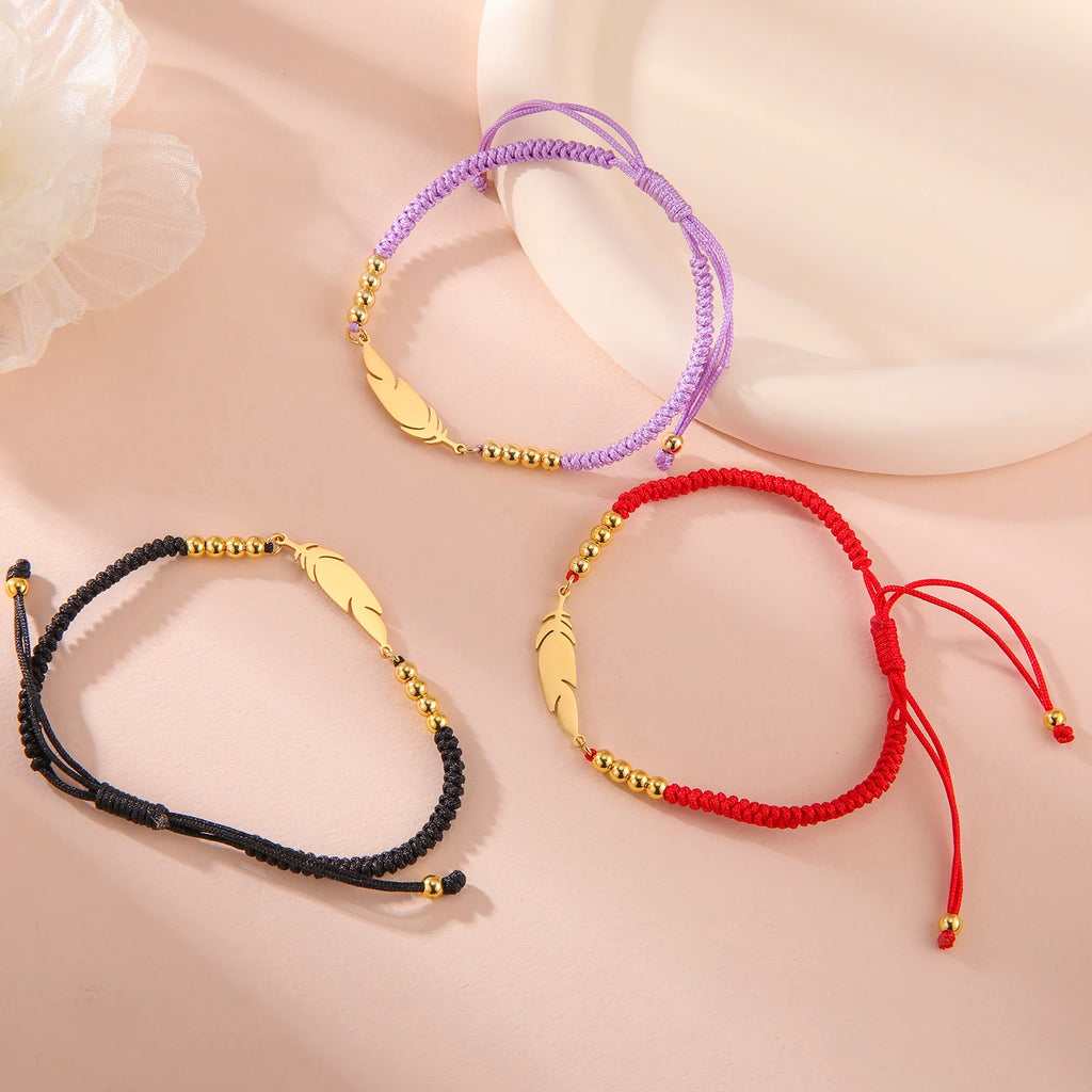 The "AeroFeather" Adjustable Rope Bracelet – Unisex Charm Couple Jewelry
