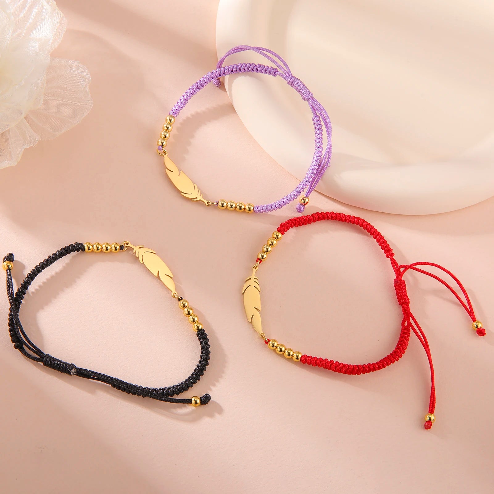 The "AeroFeather" Adjustable Rope Bracelet – Unisex Charm Couple Jewelry