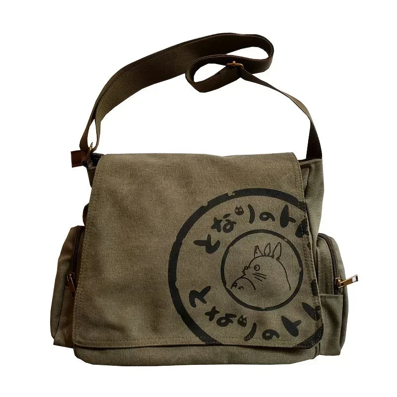 Large Capacity Canvas Shoulder Bag – Durable Casual Crossbody Tote for Daily Use