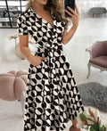 Iris Aura Rainbow Maxi Dress – Elegant Striped Summer Shirt Dress Dresses