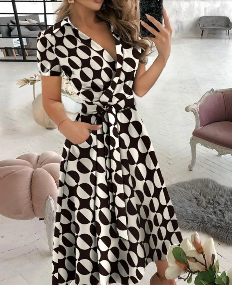 Iris Aura Rainbow Maxi Dress – Elegant Striped Summer Shirt Dress Dresses