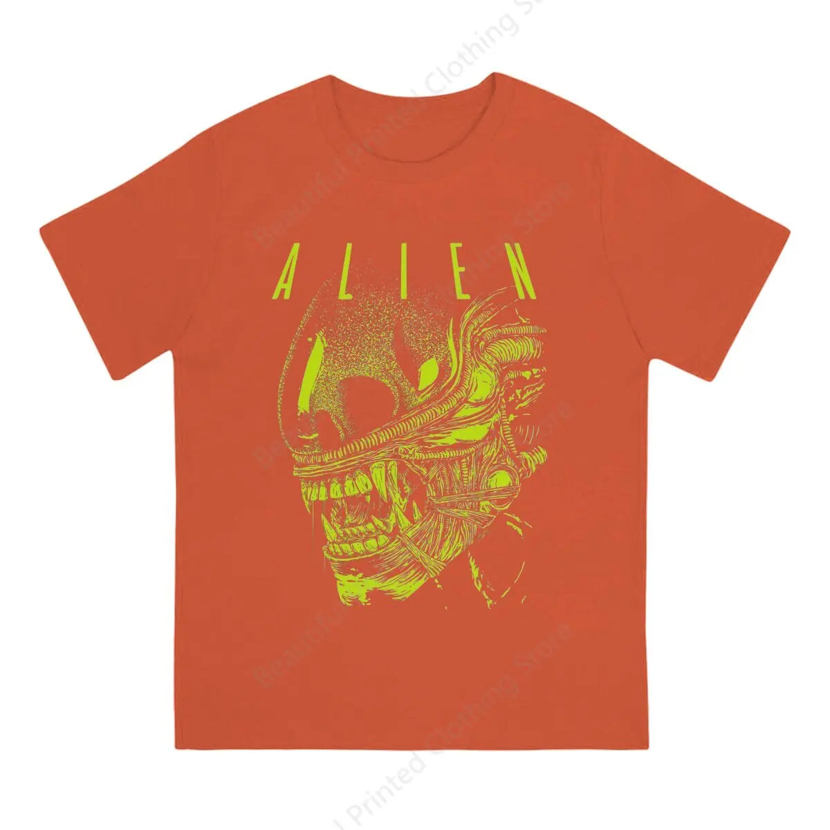 Neon Cyberpunk Alien Graphic Streetwear T-Shirt
