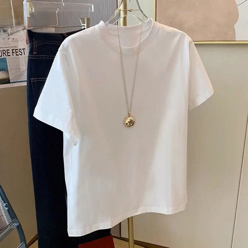 Heavyweight Essential Boxy Tee – 100% Premium Cotton Oversized T-Shirt