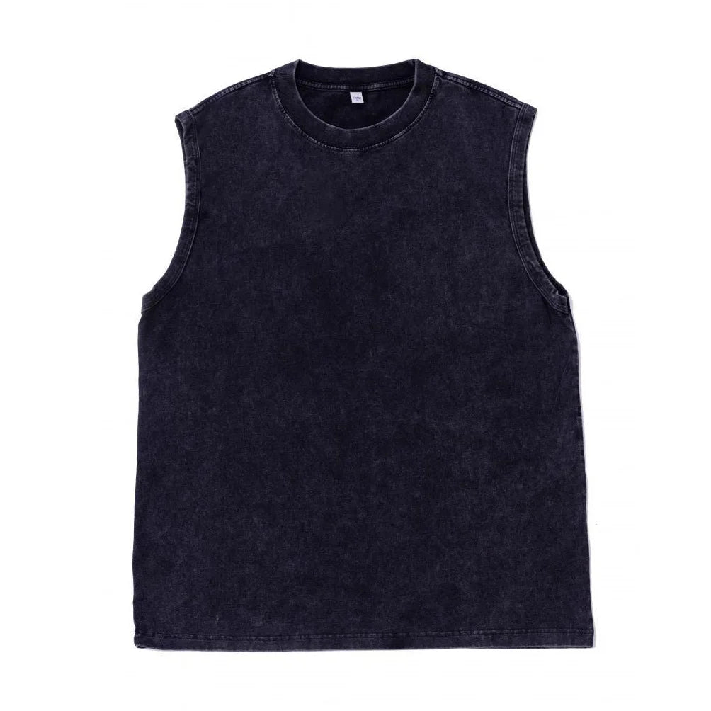 Nomad Washed Heavyweight Vest – Vintage Oversized Sleeveless Tee