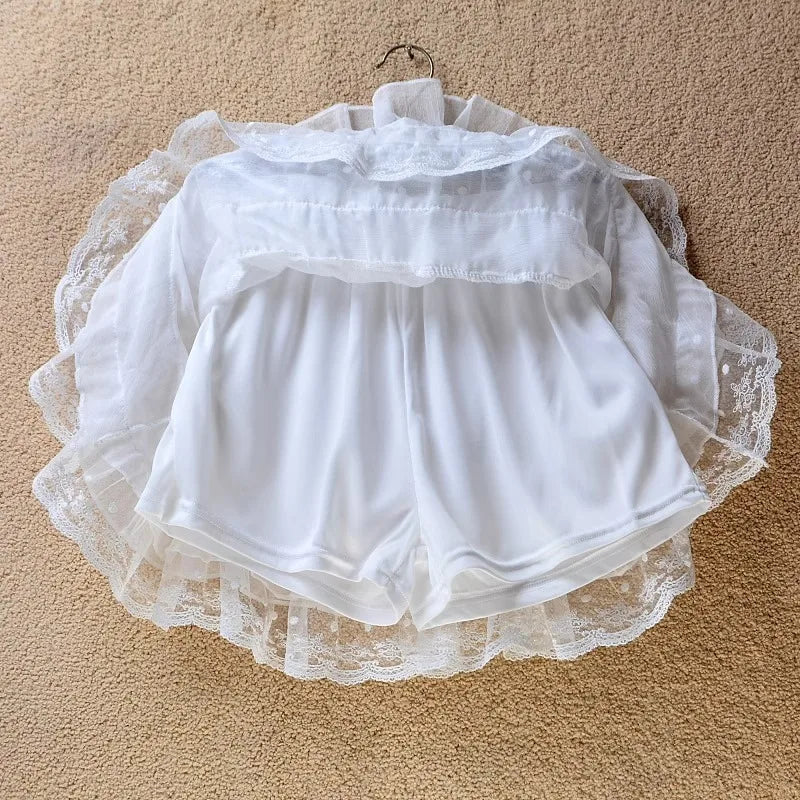 Seraphina Tiered Summer Lace Mini Skirt