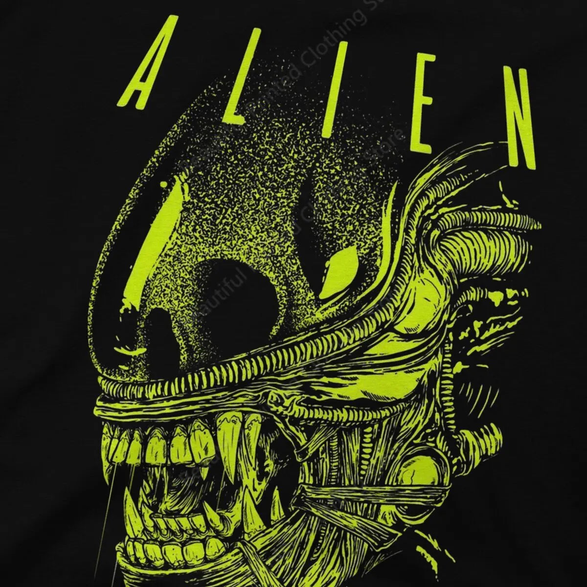 Neon Cyberpunk Alien Graphic Streetwear T-Shirt