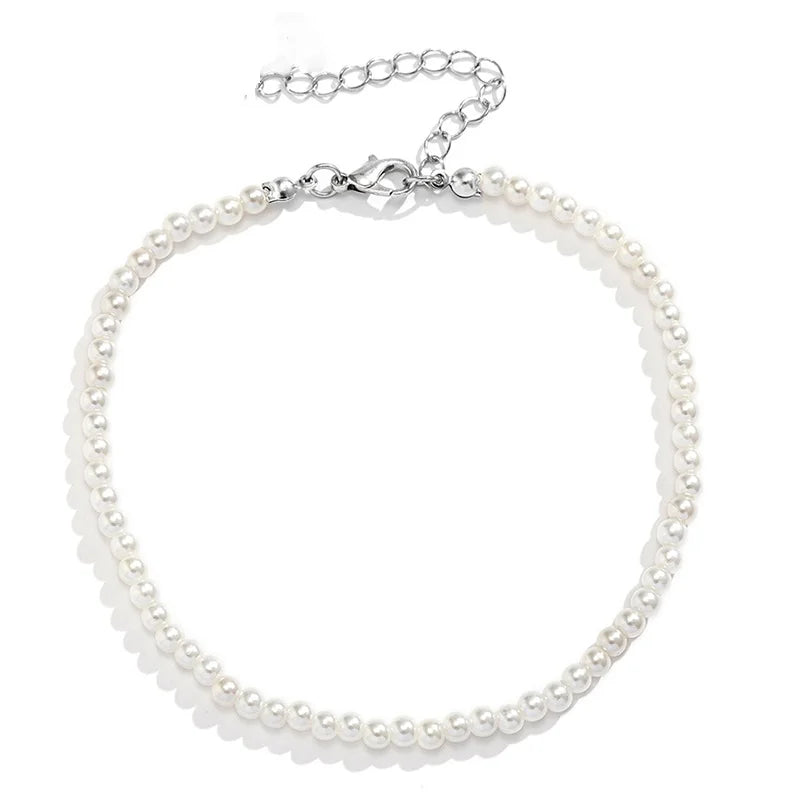 Classic Imitation Pearl Collarbone Necklace