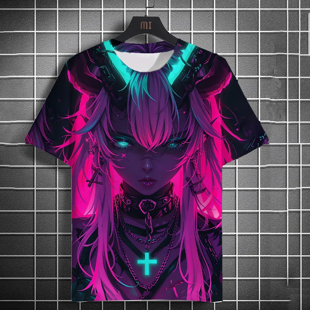 Ronin Anime Graphic Tee – 3D Printed Modern Urban Streetwear